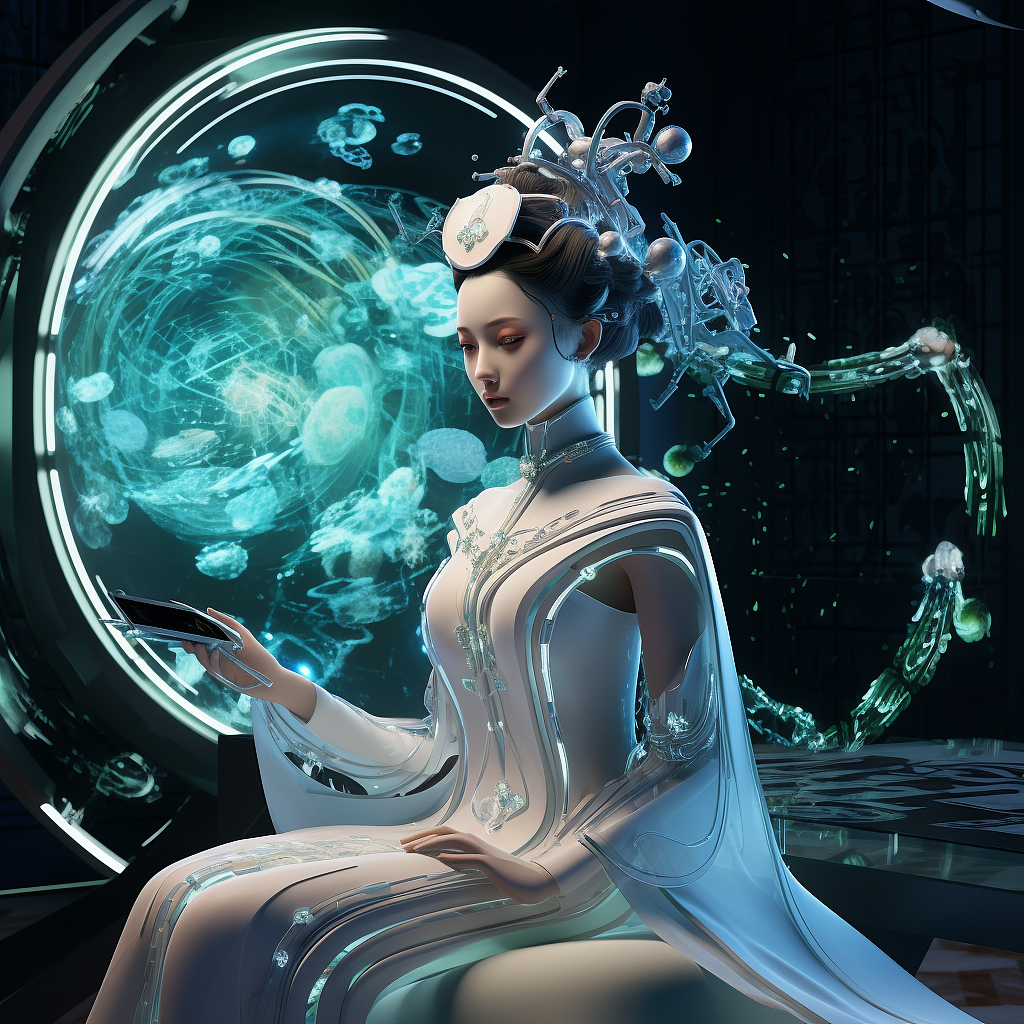 嫦娥姐姐应悔偷灵药，科技帮忙看家乡呀（图ZMzU2MjAwMDgw） - AI作品 - 站酷设计师白萝萝萝卜原创素材 - 站酷ZCOOL