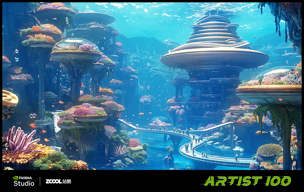 海中之城（图ZMzY4MDcyMTA4） - AI作品 - 站酷设计师惗惗小Z原创素材 - 站酷ZCOOL