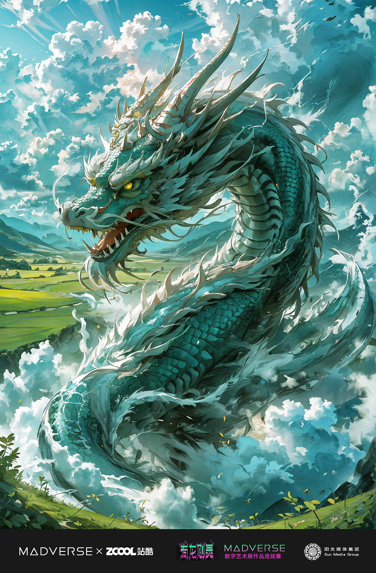 有龙则灵 |《青龙抬头》AIGC动画（图ZMzY4OTMxNjUy） - AI作品 - 站酷设计师设计师Lea原创素材 - 站酷ZCOOL
