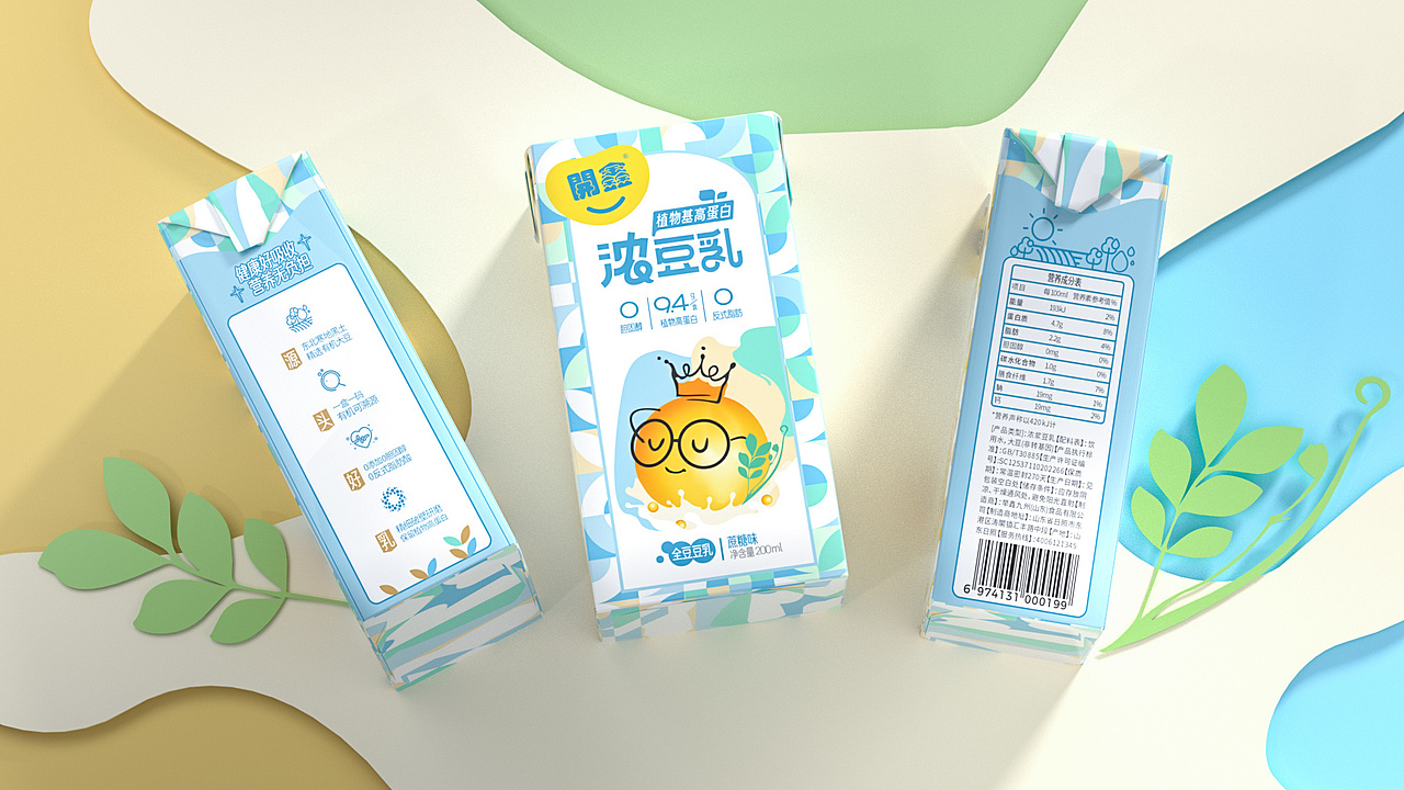 開鑫浓豆乳包装设计—豆浆包装设计 乳品饮品包装设计