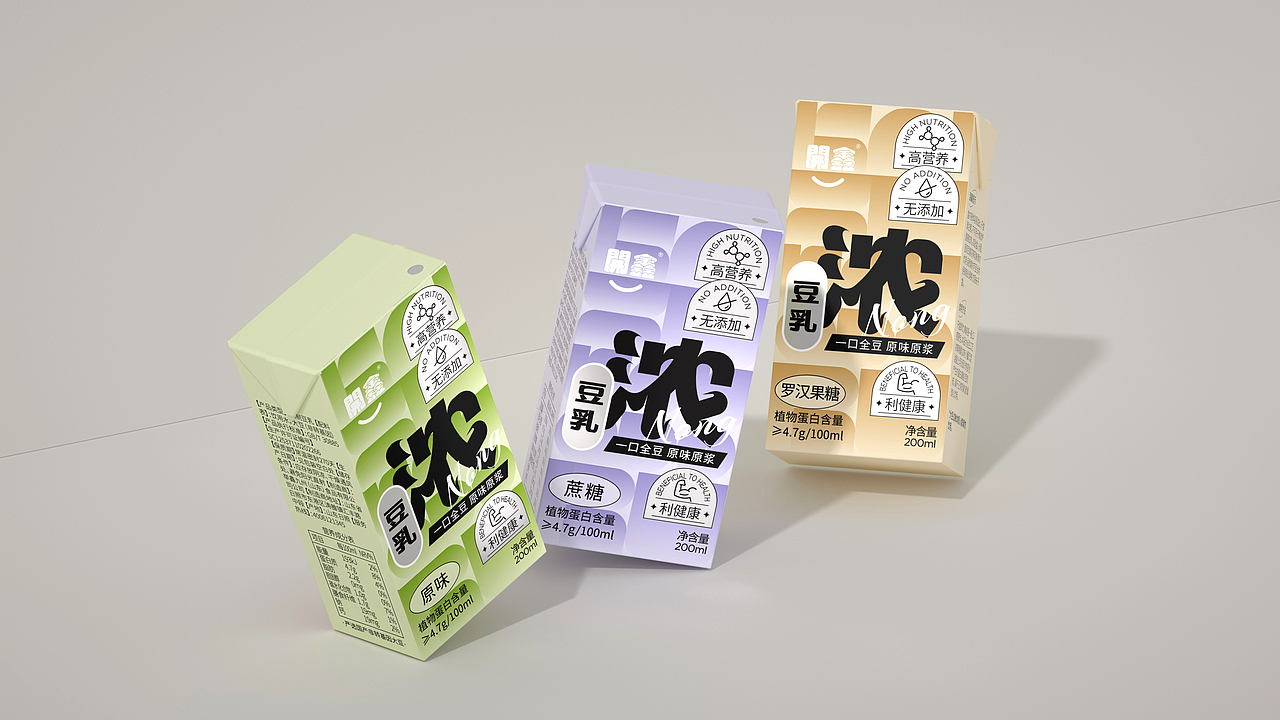 尚智×開鑫｜浓豆乳系列包装｜饮品包装设计（图ZMzUyMTkyODQw） - 包装 - 站酷设计师尚智食品包装设计原创素材 - 站酷ZCOOL