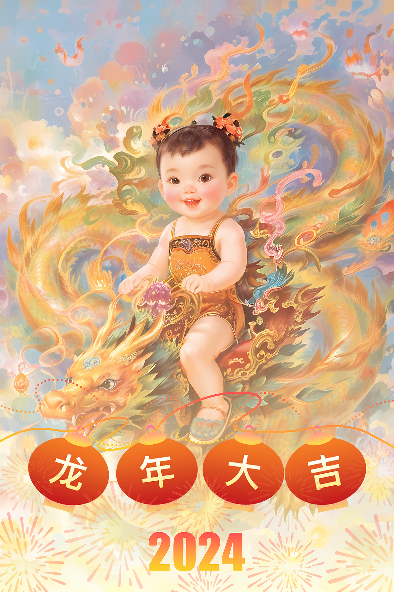 龙年守护神(图ZMzYwNTYzMjMy) - AI作品 - 站酷设计师棉棉的绘画原创素材 - 站酷ZCOOL