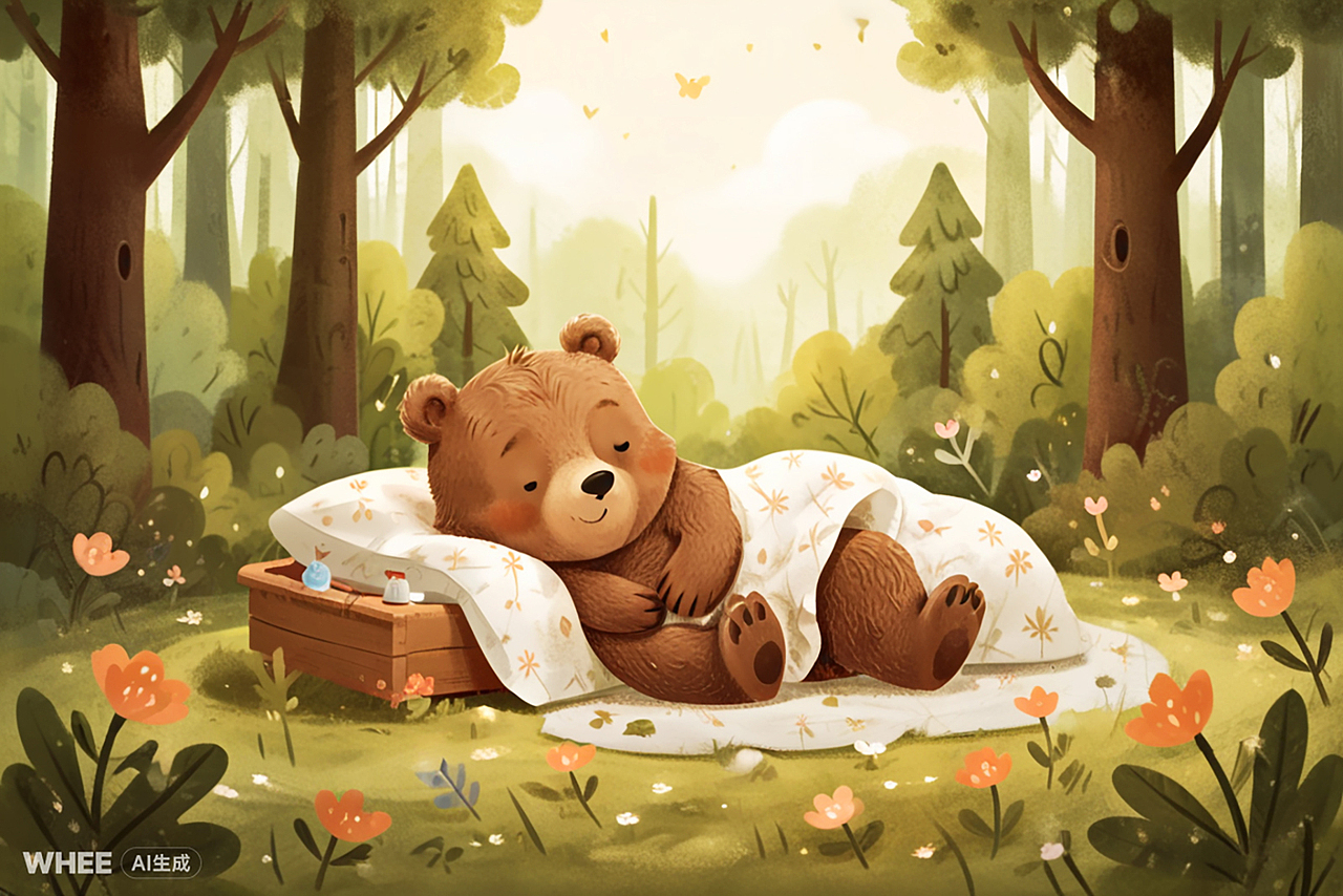小熊的甜蜜梦境（图ZMzcwMDcwMzE2） - AI作品 - 站酷设计师美聪的猫原创素材 - 站酷ZCOOL