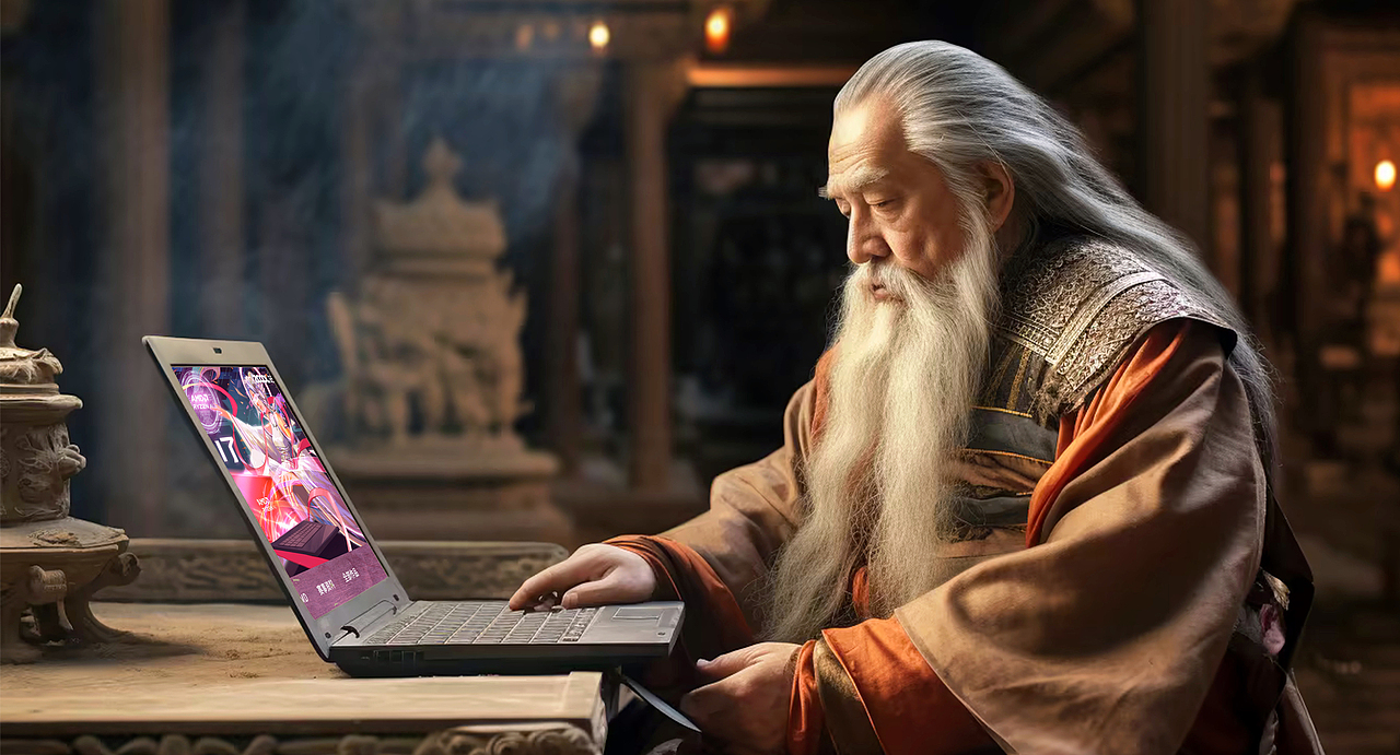 老神仙也在比站酷设计大赛（图ZMzU4MTA3NDAw） - AI作品 - 站酷设计师林鹿设计原创素材 - 站酷ZCOOL