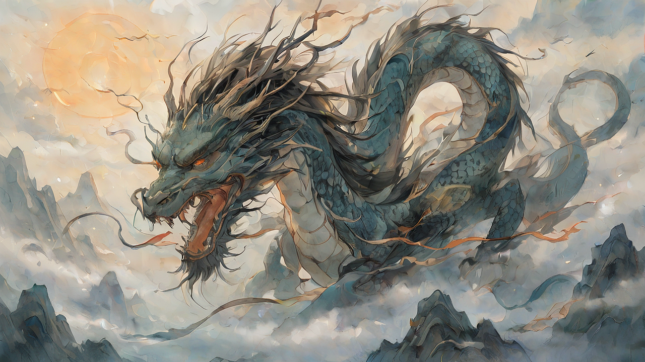 墨龙山脉（图ZMzU5MDg1MzQw） - AI作品 - 站酷设计师无理性原创素材 - 站酷ZCOOL