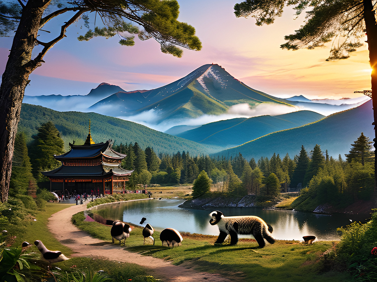 AI 人工智能生成 长白山地方特色 顶流动物园里的动物形象插画与故事分享（图ZMzcwNTUzNDU2） - 海报 - 站酷设计师未来之王原创素材 - 站酷ZCOOL