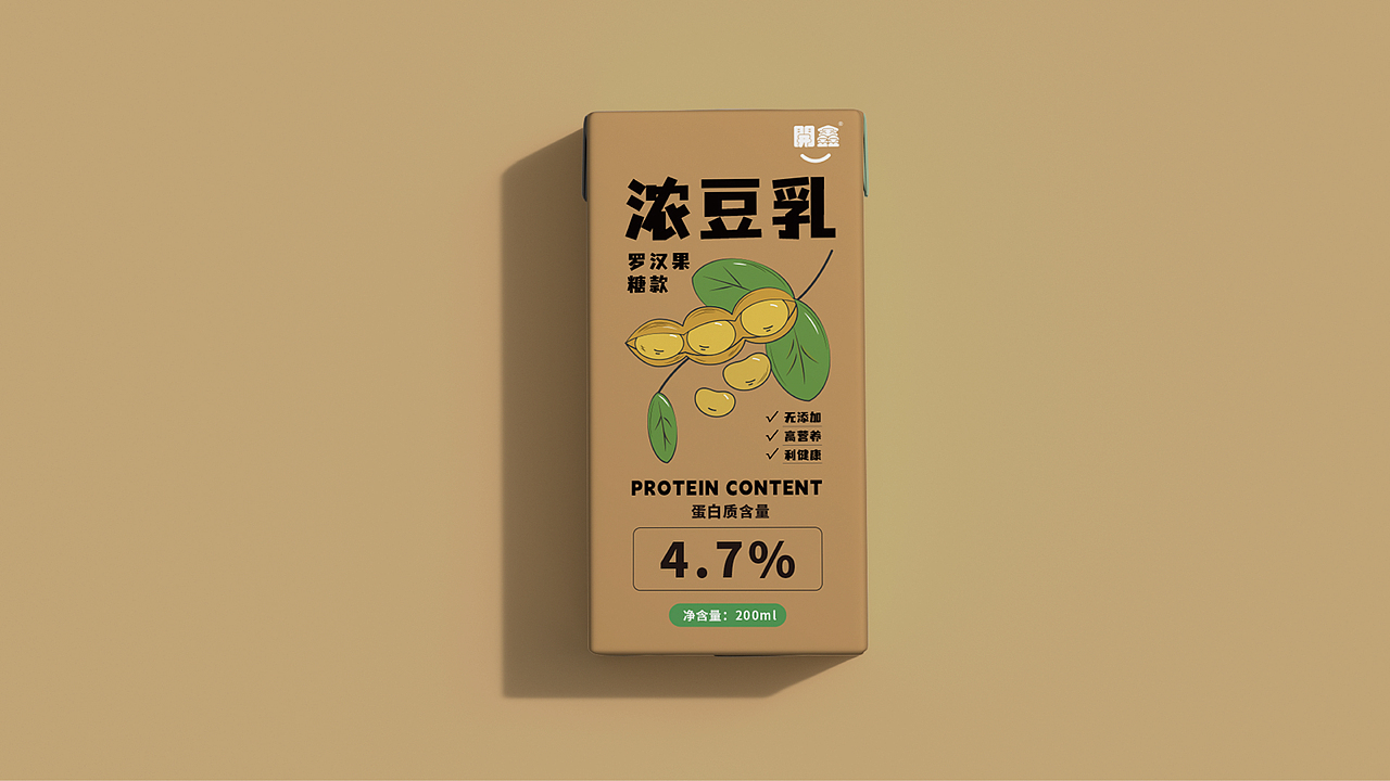 開鑫浓豆乳包装设计—浓郁纯正中国风味