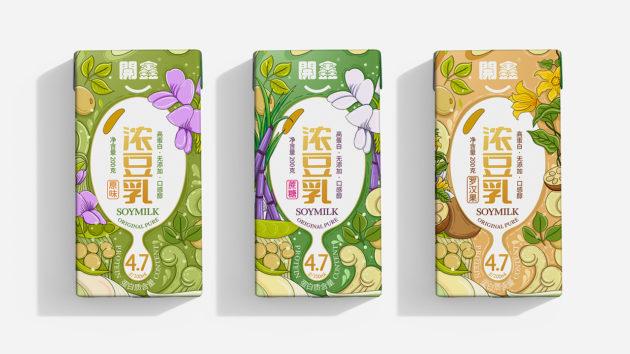 開鑫浓豆乳包装设计丨浓香豆乳(图ZMzUyMTI1Nzk2) - 商业插画 - 站酷设计师wodong0518原创素材 - 站酷ZCOOL