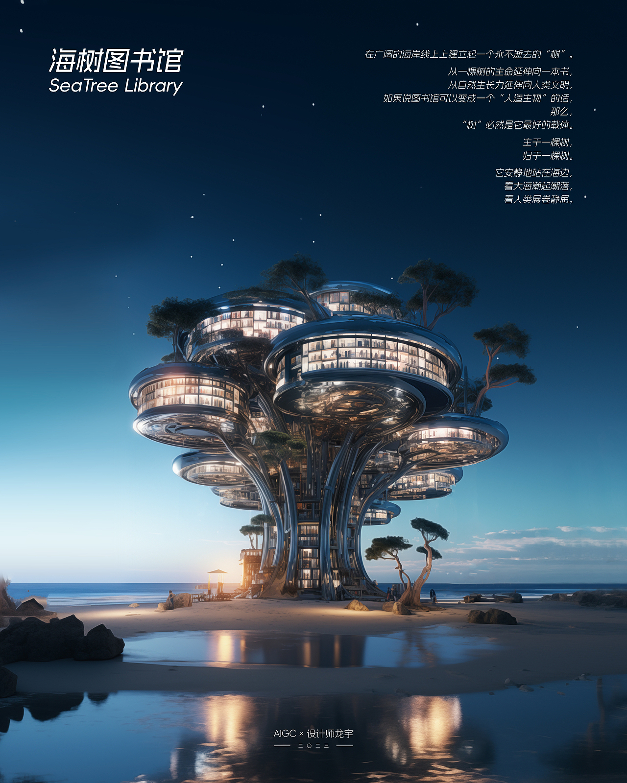 海树图书馆 SeaTree Library ——未来仿生建筑（图ZMzU1NDUyNjQw） - 其他空间 - 站酷设计师设计师龙宇原创素材 - 站酷ZCOOL
