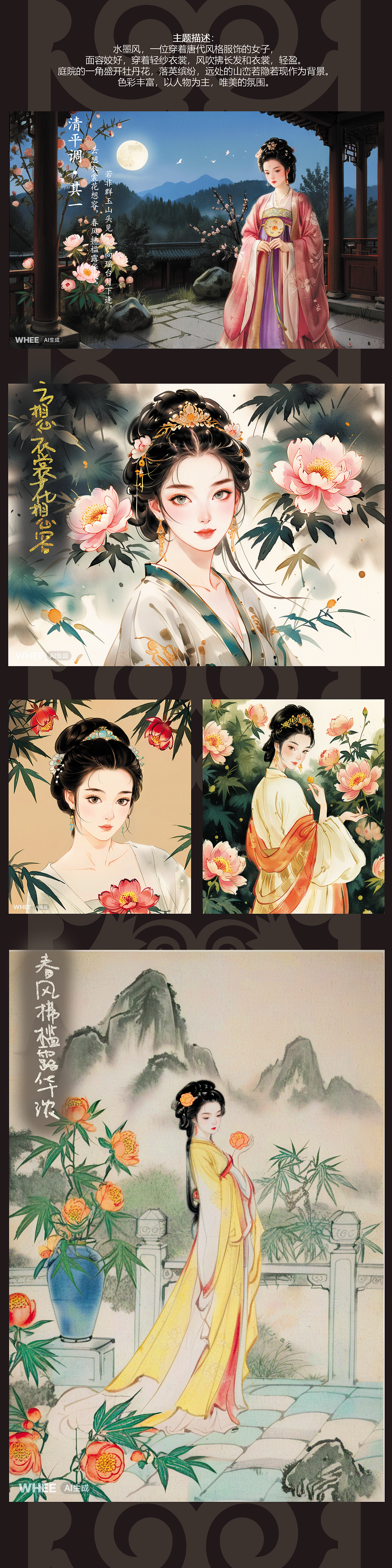 《清平调》（图ZMzY1NzA3NzQ0） - AI作品 - 站酷设计师Spira0原创素材 - 站酷ZCOOL