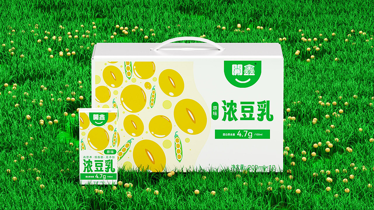 全豆看的见-開鑫浓豆乳（图ZMzUwNjg1MzA0） - 包装 - 站酷设计师麋鹿菇凉原创素材 - 站酷ZCOOL