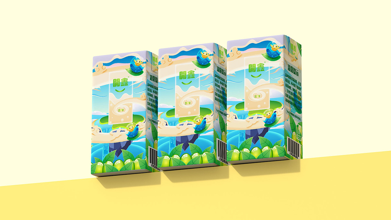 【開鑫浓豆乳原味款】设计全新包装——香浓自然派（图ZMzUyMTc5MTEy） - 商业插画 - 站酷设计师游酷原创素材 - 站酷ZCOOL