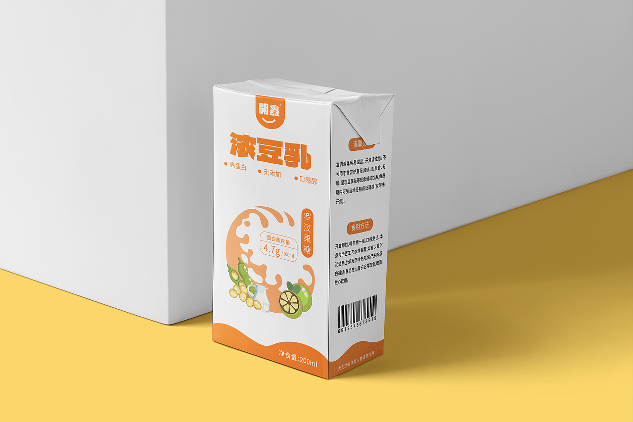開鑫浓豆乳 包装设计