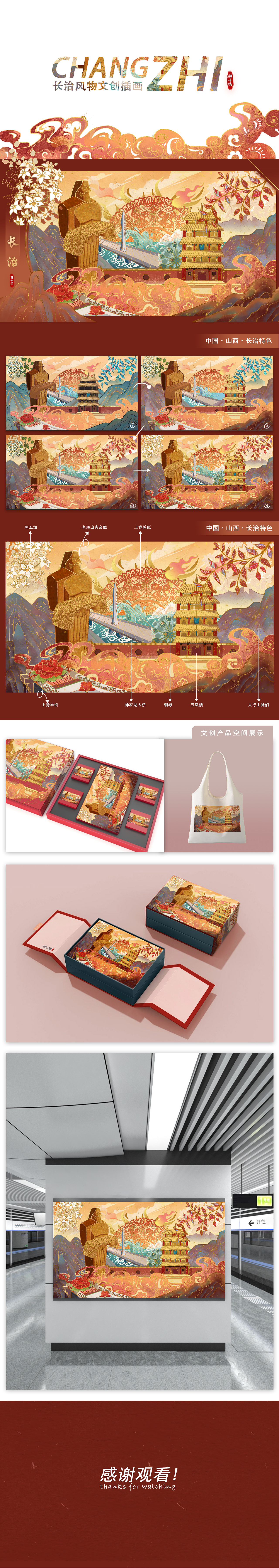 长治风物文创插画