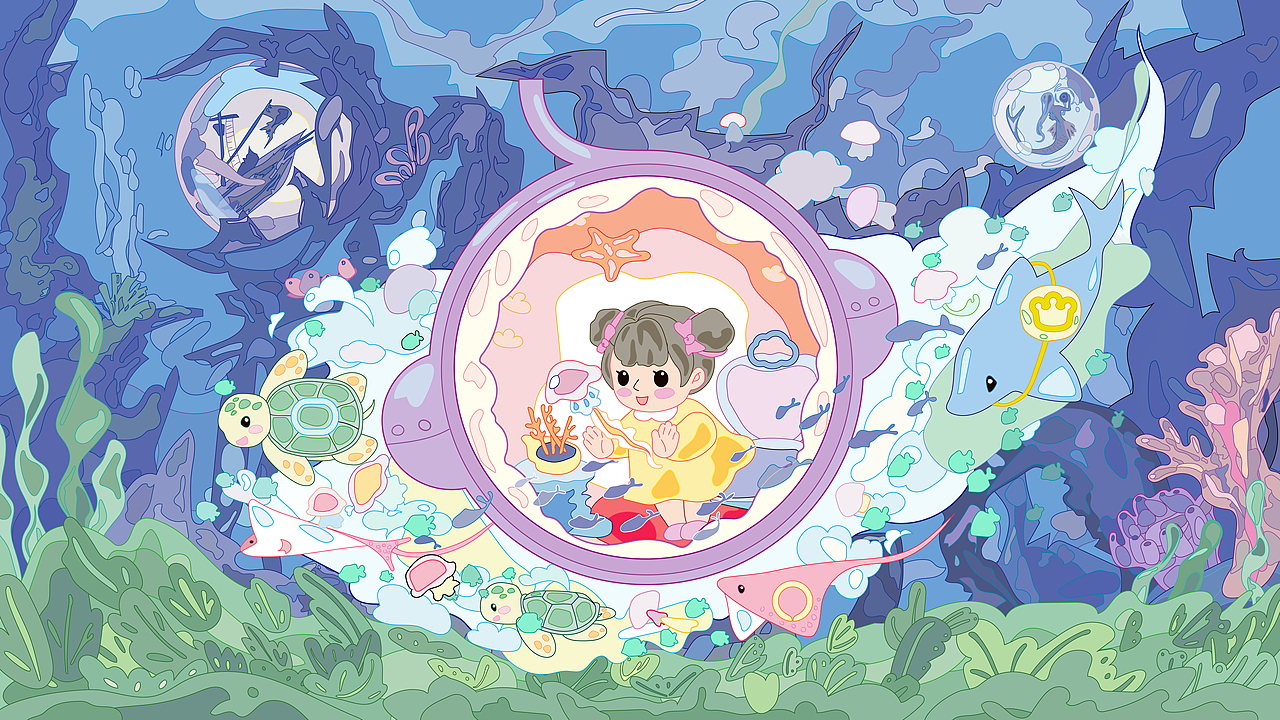 海底世界（图ZMzU0NjQxNzAw） - 海报 - 站酷设计师万木椰原创素材 - 站酷ZCOOL