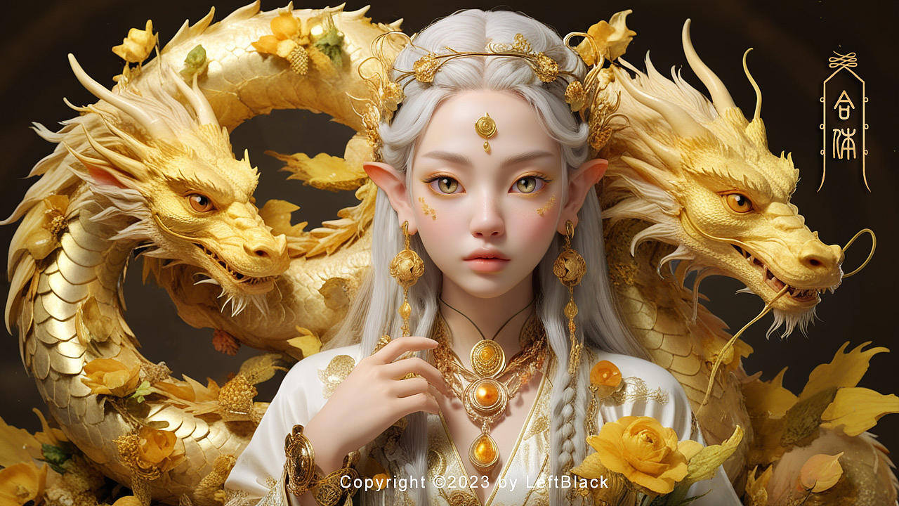 灵龙女修(图ZMzU5NTg1MTI4) - AI作品 - 站酷设计师LeftB原创素材 - 站酷ZCOOL