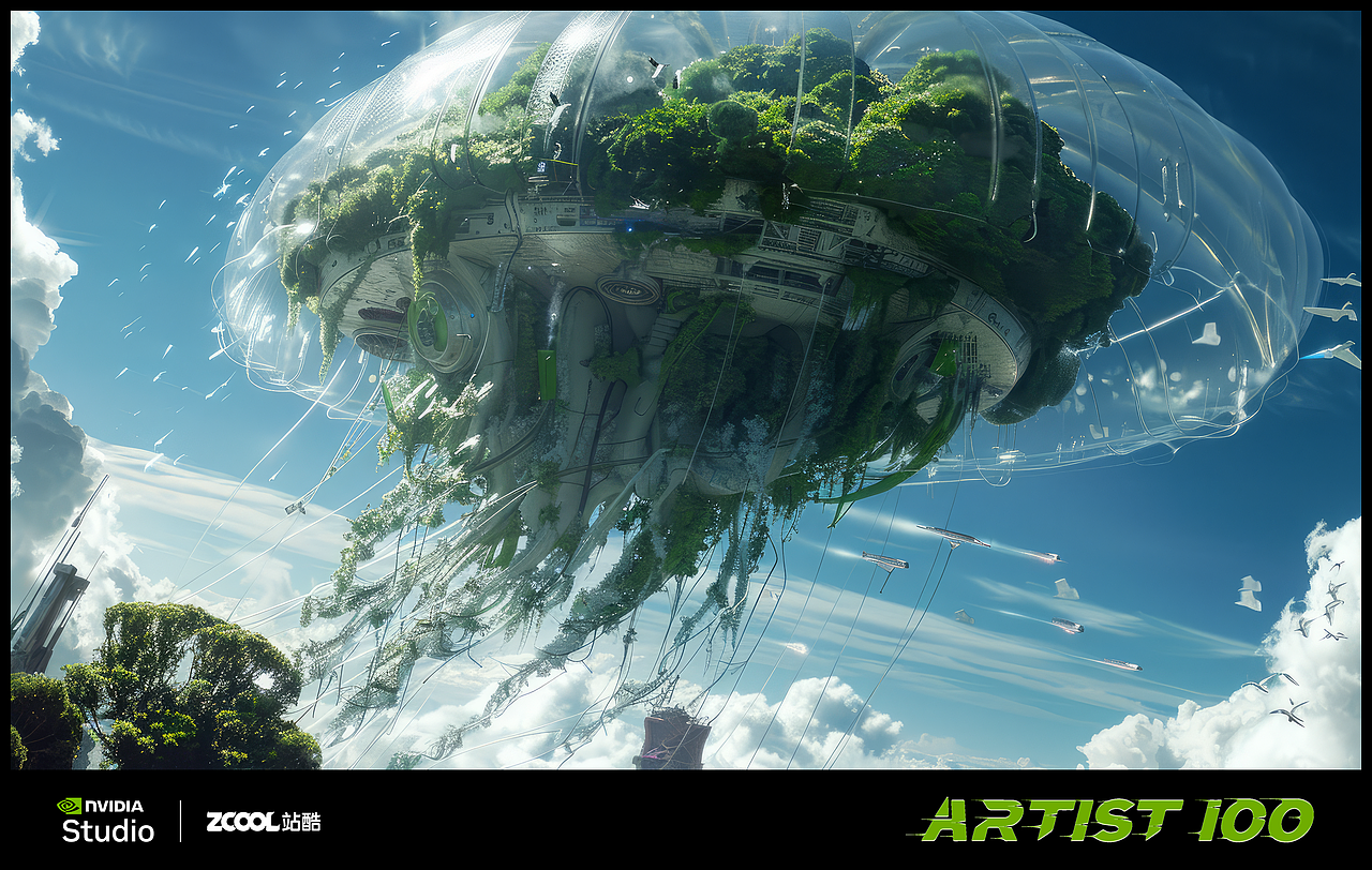 未来城市之星空母城（图ZMzY3OTk2NjIw） - AI作品 - 站酷设计师不知名的SK原创素材 - 站酷ZCOOL