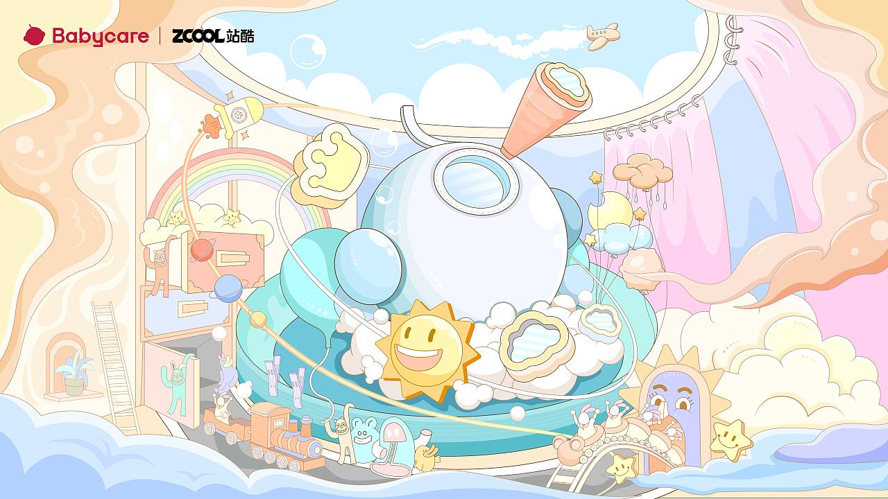 Babycare-宝宝基地（图ZMzU0NTEyMzg4） - 海报 - 站酷设计师画画的果子原创素材 - 站酷ZCOOL