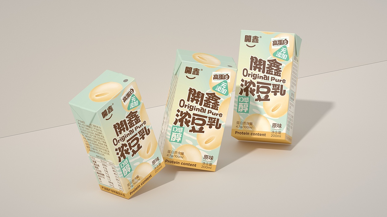 尚智×開鑫｜浓豆乳系列包装｜饮品包装设计（图ZMzUyMTkyODA4） - 包装 - 站酷设计师尚智食品包装设计原创素材 - 站酷ZCOOL