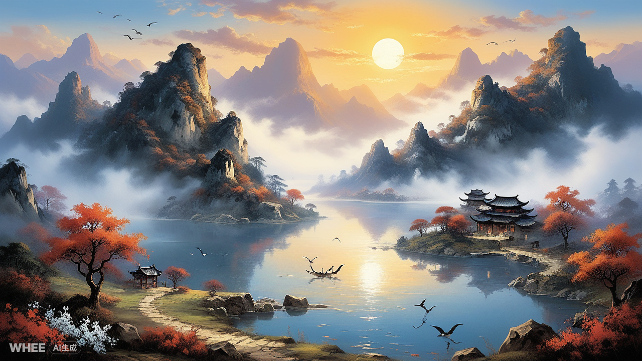 问乐高山下，观书太古敲（图ZMzY0ODU1MDg4） - AI作品 - 站酷设计师死神AD钙奶原创素材 - 站酷ZCOOL