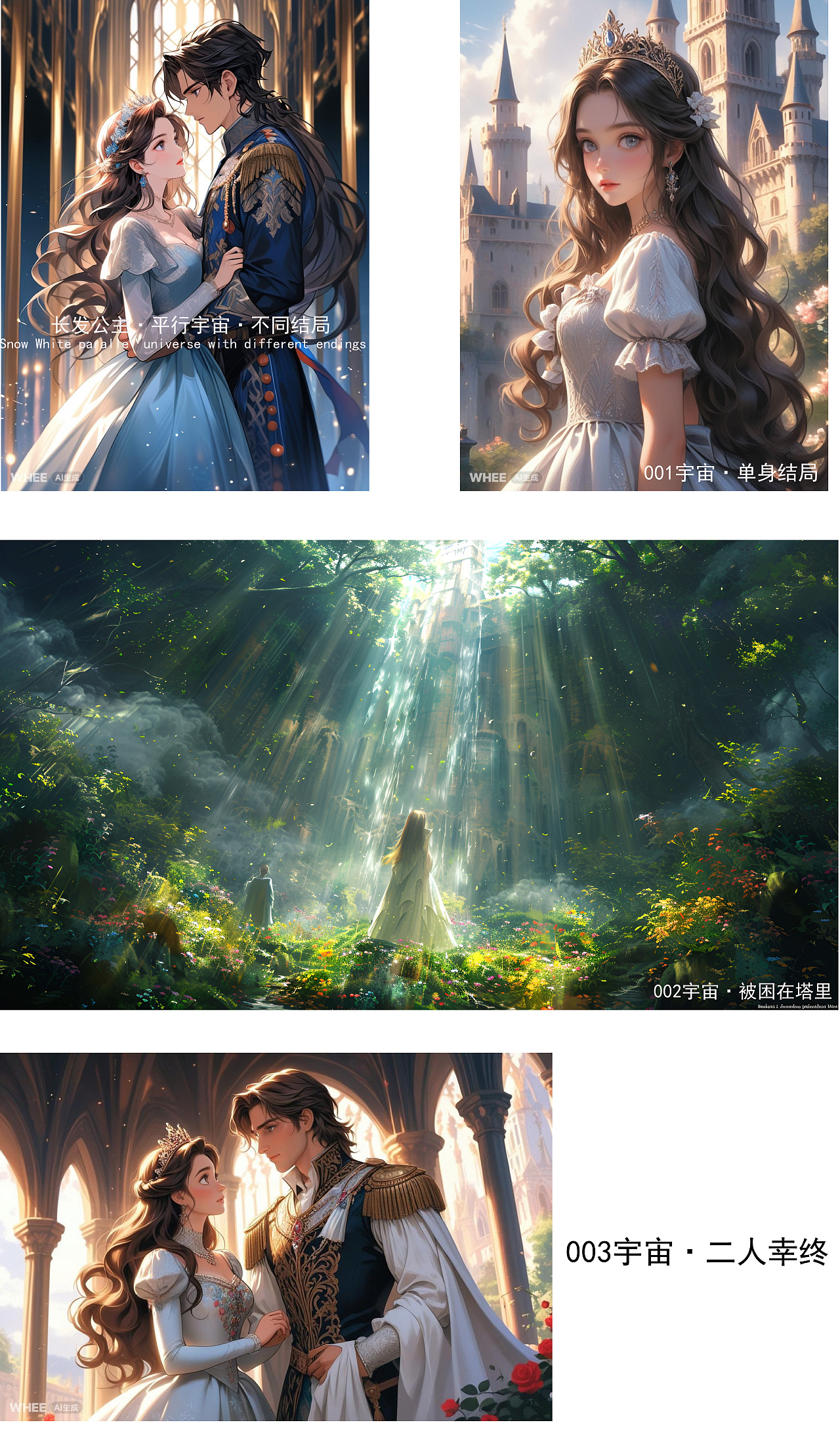 WHEE·长发公主·平行宇宙·不同结局（图ZMzcwMjU5MTAw） - AI作品 - 站酷设计师yc永成设计原创素材 - 站酷ZCOOL