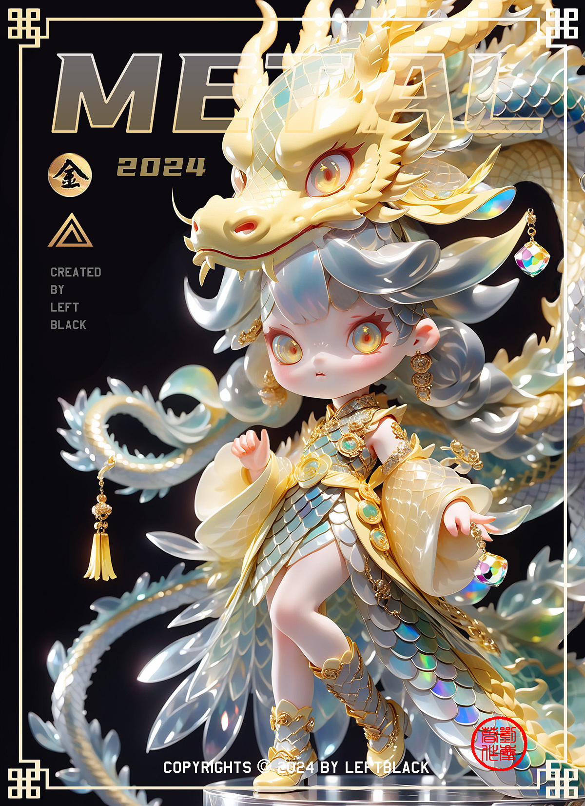 METAL 金元素: 金镶玉龙の子