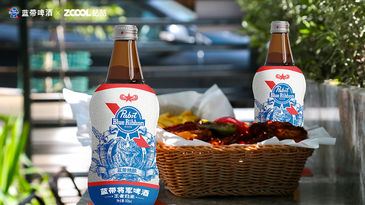 藍(lán)帶將軍啤酒包裝設(shè)計(jì)-釋放野性王者歸來（圖ZMzY5ODQ4NTU2） - 包裝 - 站酷設(shè)計(jì)師郭_Joy原創(chuàng)素材 - 站酷ZCOOL