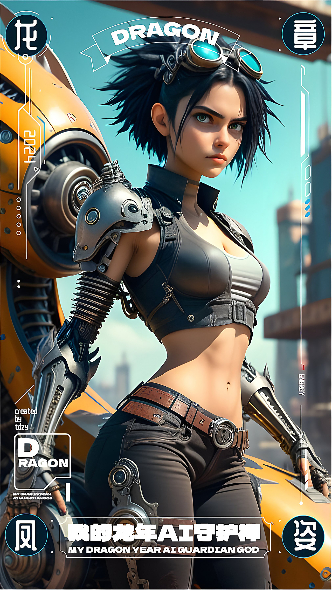 AI龙朋克（图ZMzYwNjA0MTg0） - AI作品 - 站酷设计师tdzy原创素材 - 站酷ZCOOL