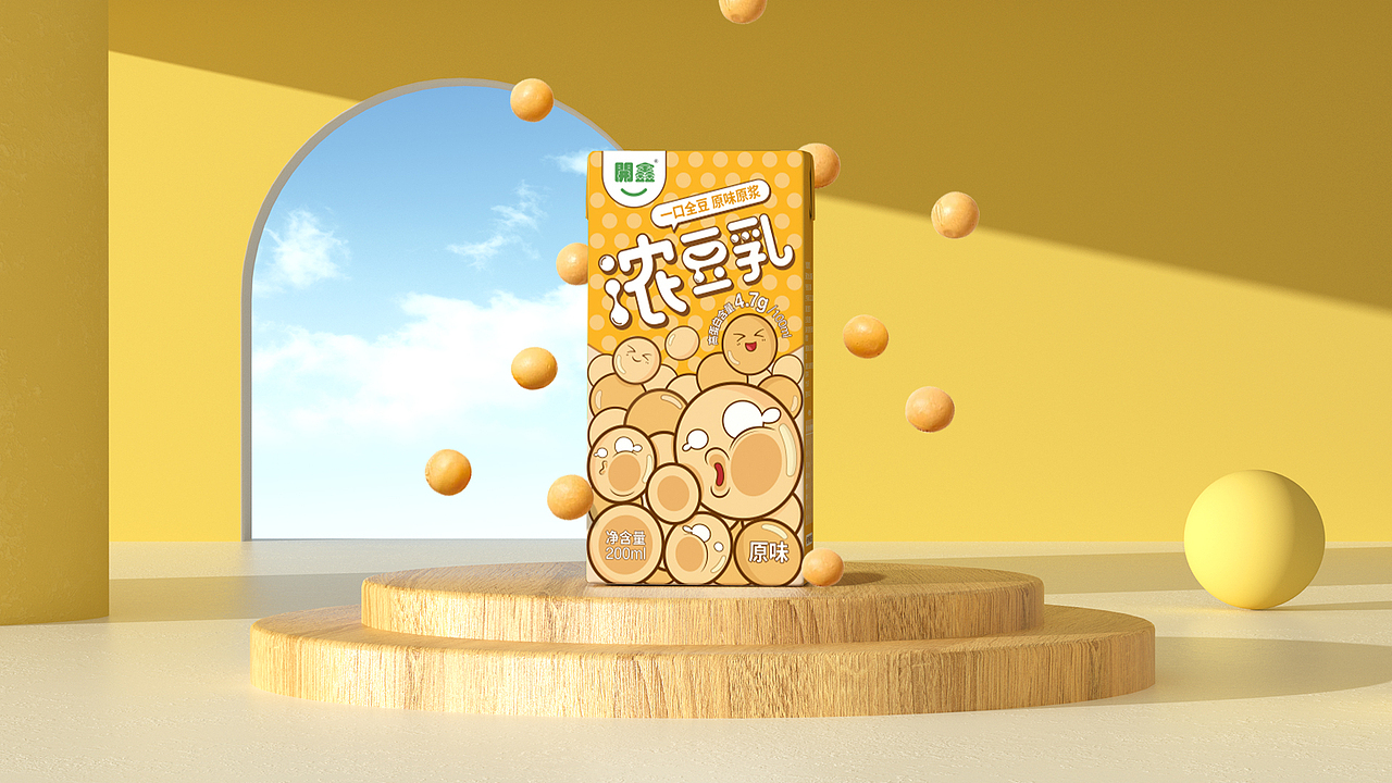 开鑫浓豆乳包装设计