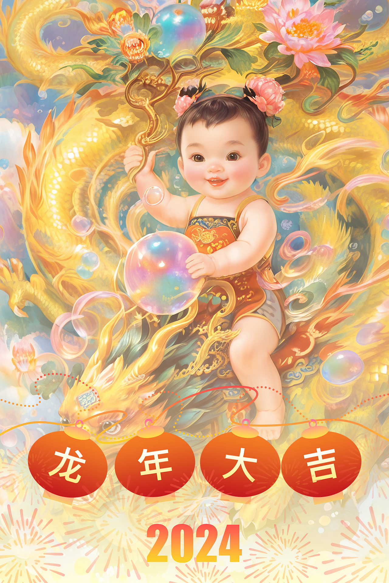 龙年守护神(图ZMzYwNTYzMjE2) - AI作品 - 站酷设计师棉棉的绘画原创素材 - 站酷ZCOOL