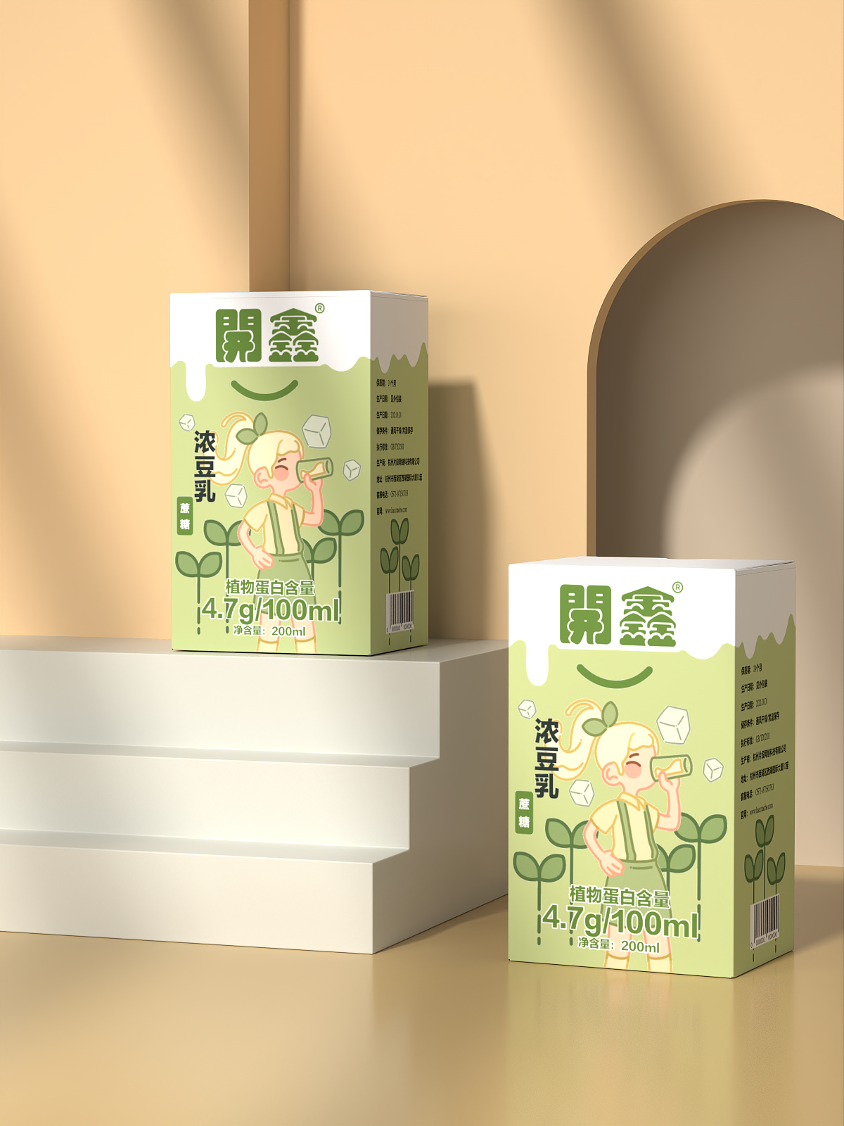 開鑫浓豆乳包装设计