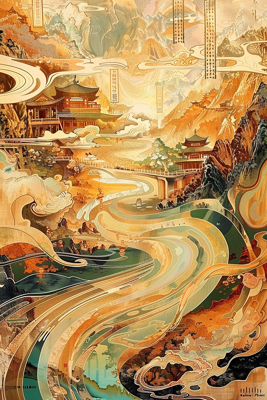 《敦煌》东方美学（图ZMzYzNjE4OTI0） - AI作品 - 站酷设计师UE59周爱祥原创素材 - 站酷ZCOOL