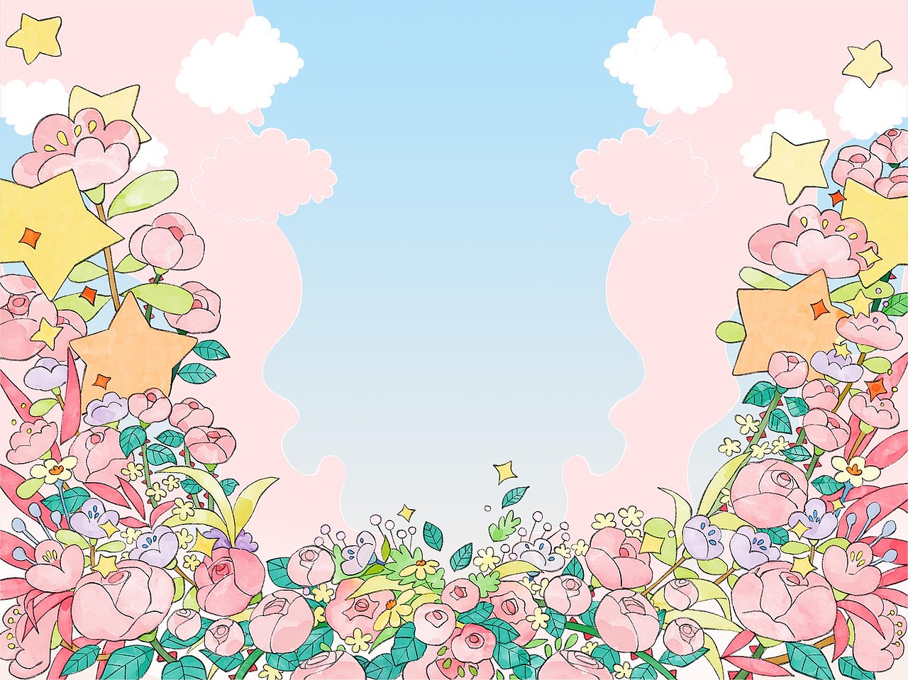 邂逅#粉嫩多巴胺少女# 在玫瑰中绽放（图ZMzQ0MDgyNjE2） - 商业插画 - 站酷设计师道道维原创素材 - 站酷ZCOOL