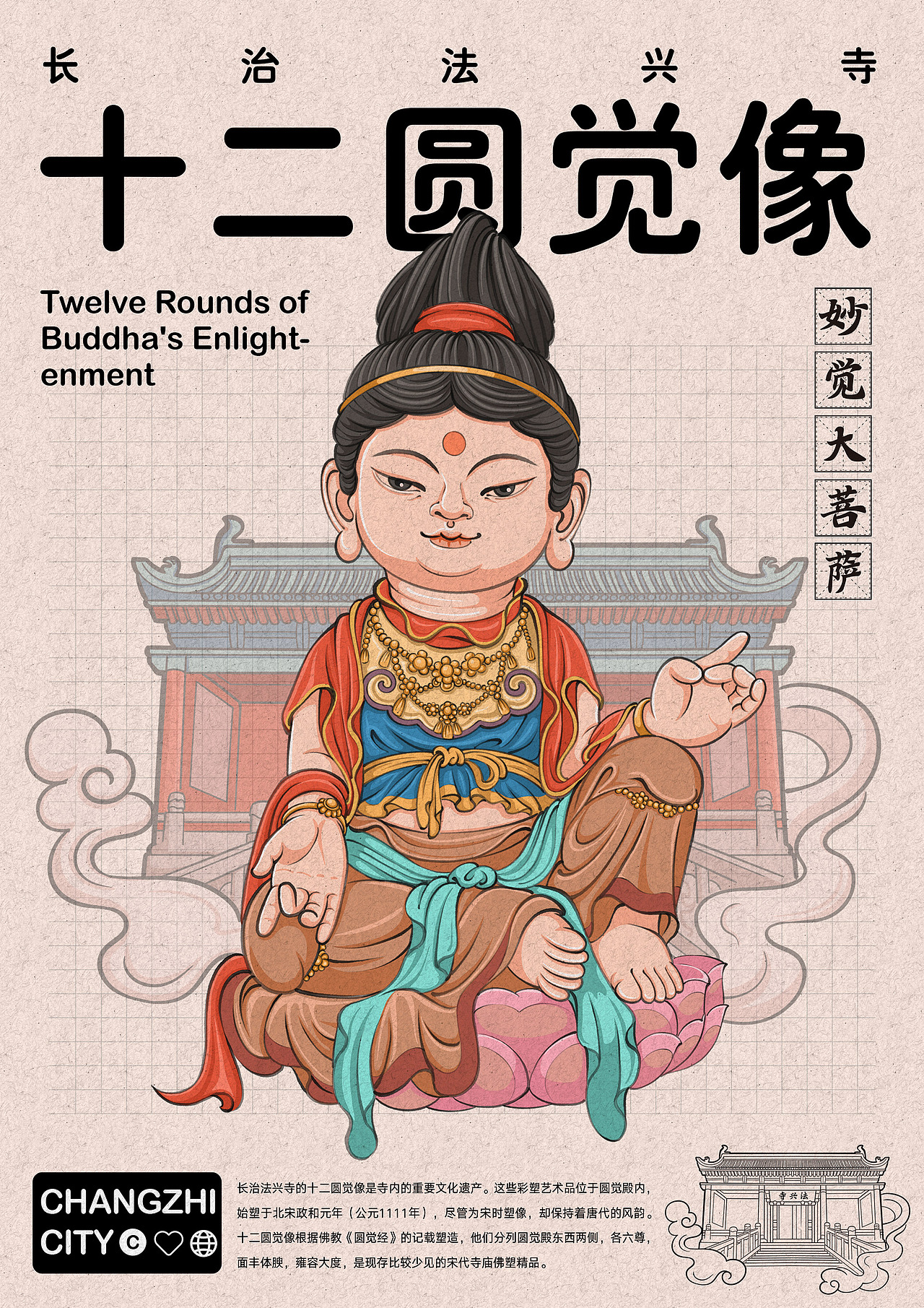 长治风物文创之法兴寺十二圆觉像