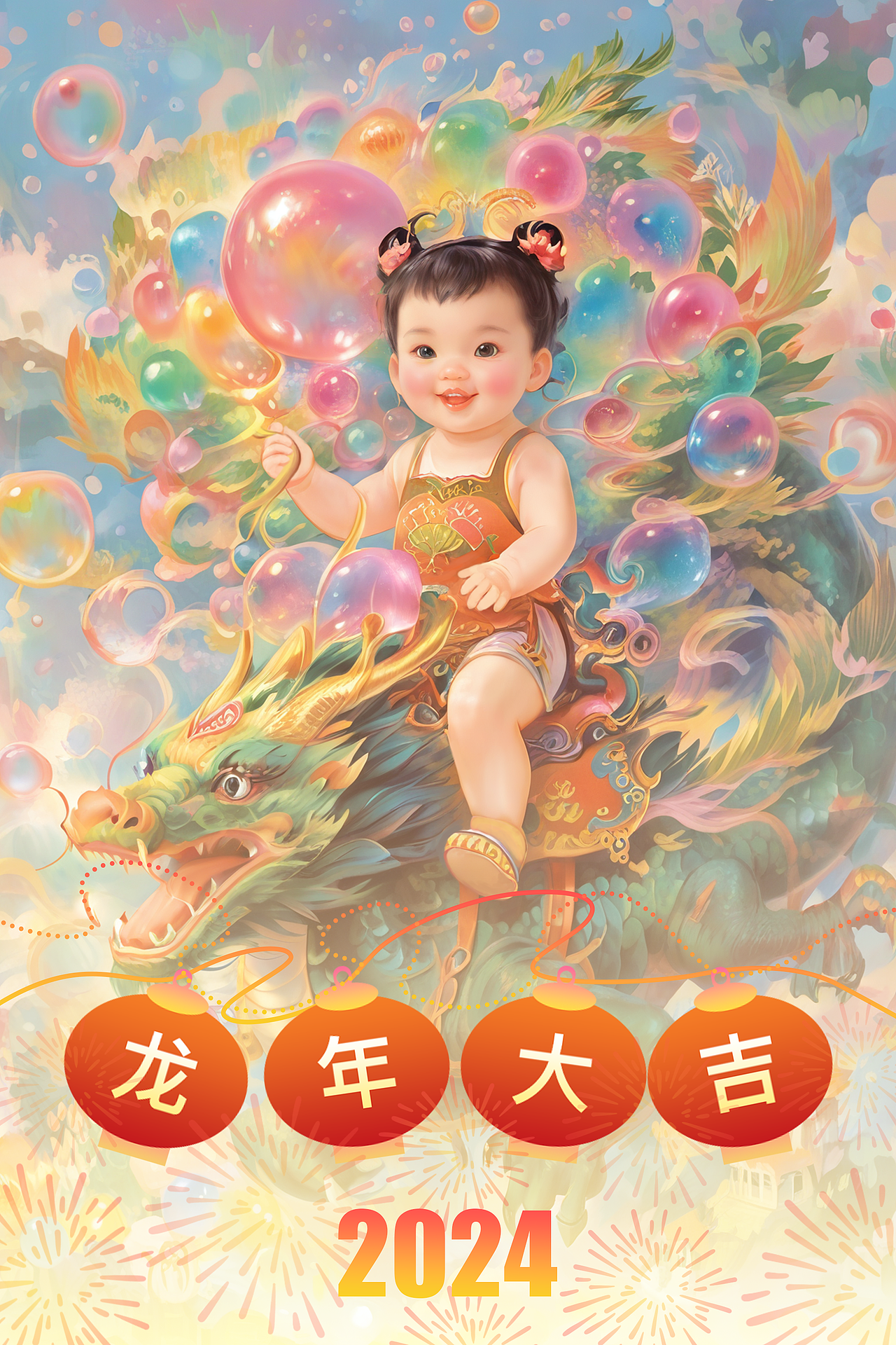 龙年守护神(图ZMzYwNTYzMjYw) - AI作品 - 站酷设计师棉棉的绘画原创素材 - 站酷ZCOOL