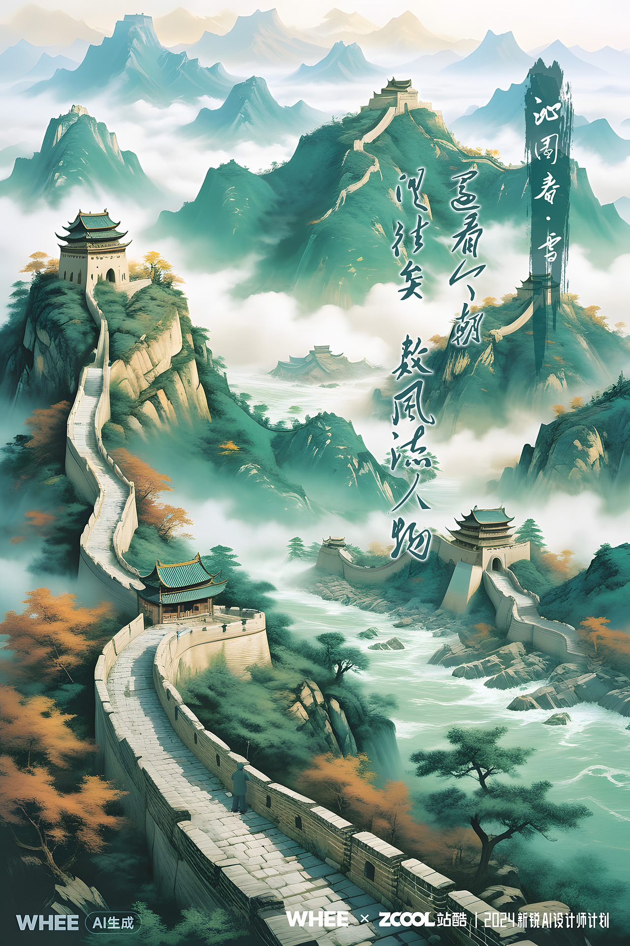 当诗歌《沁园春`雪》遇上Whee（图ZMzY0NTY1OTMy） - AI作品 - 站酷设计师ZJVN原创素材 - 站酷ZCOOL