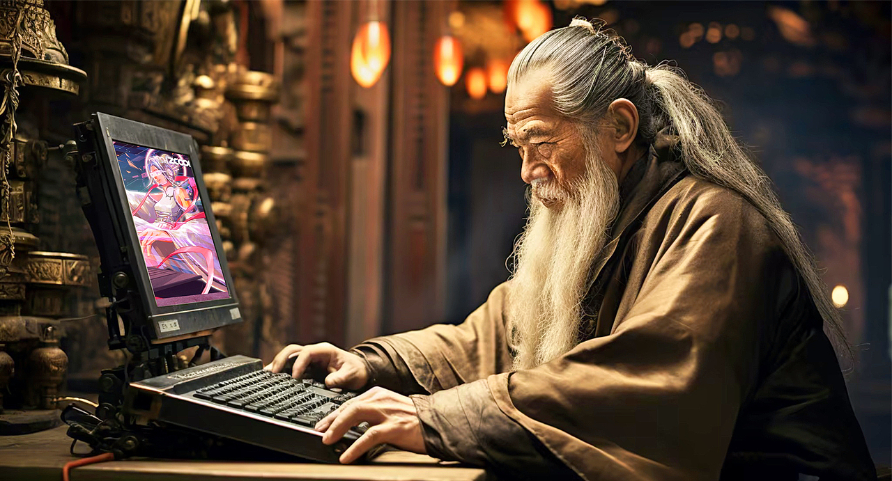 老神仙也在比站酷设计大赛（图ZMzU4MTA3Mzk2） - AI作品 - 站酷设计师林鹿设计原创素材 - 站酷ZCOOL