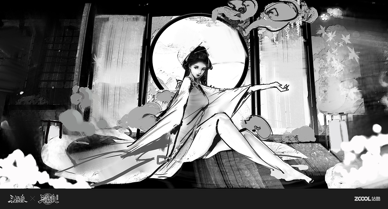 丹青—薛灵芸（图ZMzQ4NDA1Mjc2） - 概念设定 - 站酷设计师闲闲没事原创素材 - 站酷ZCOOL