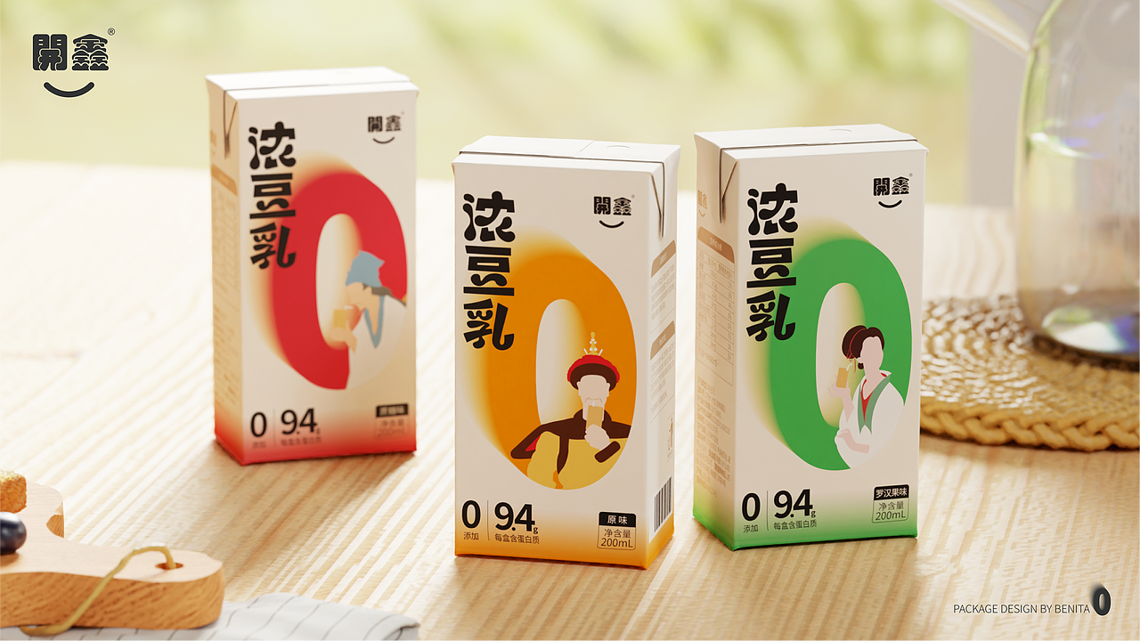 纯净·浓豆乳 | 開鑫浓豆乳包装设计