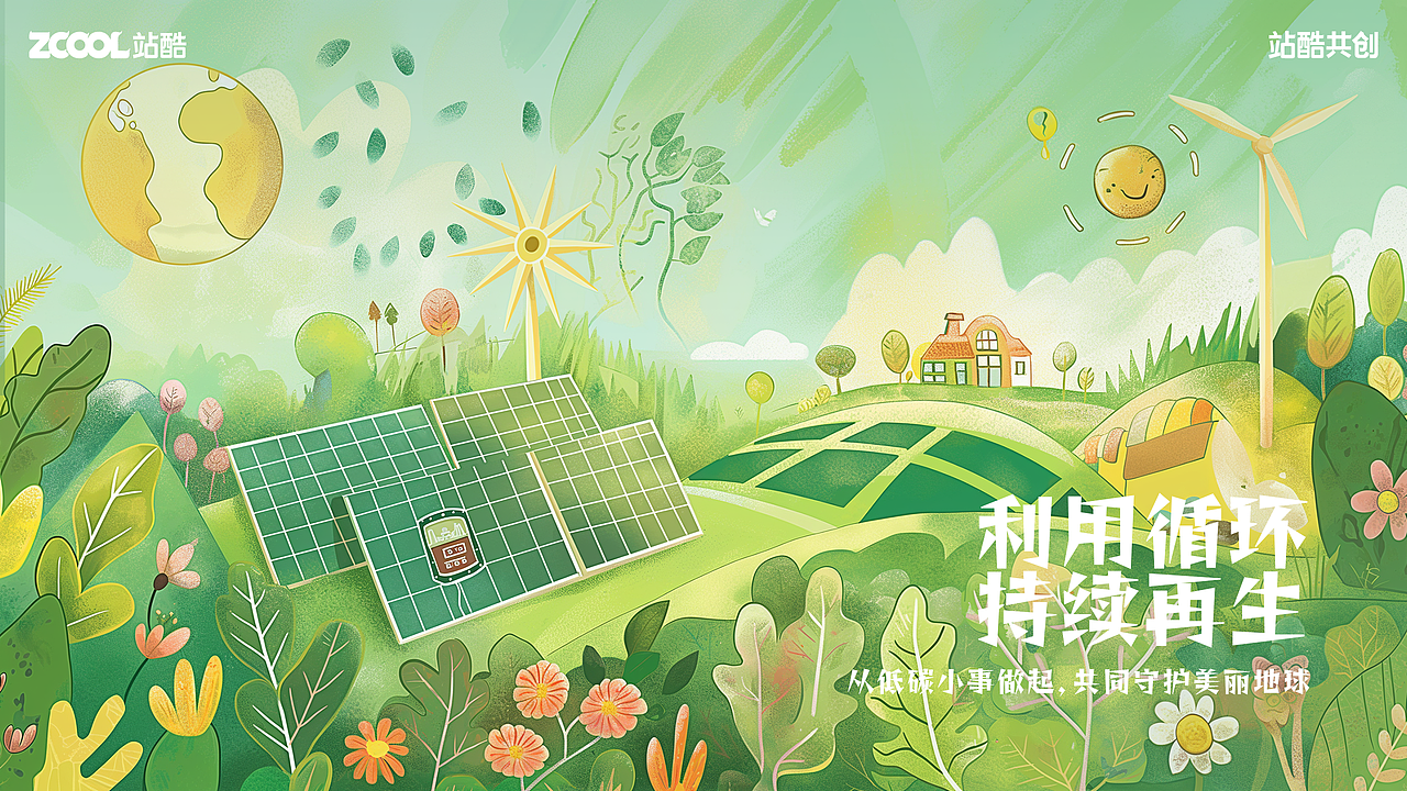 低碳生活 携手共进|从低碳小事做起，共同守护美丽地球（图ZMzY2NTg2ODM2） - 宣传物料 - 站酷设计师Dnbobi原创素材 - 站酷ZCOOL