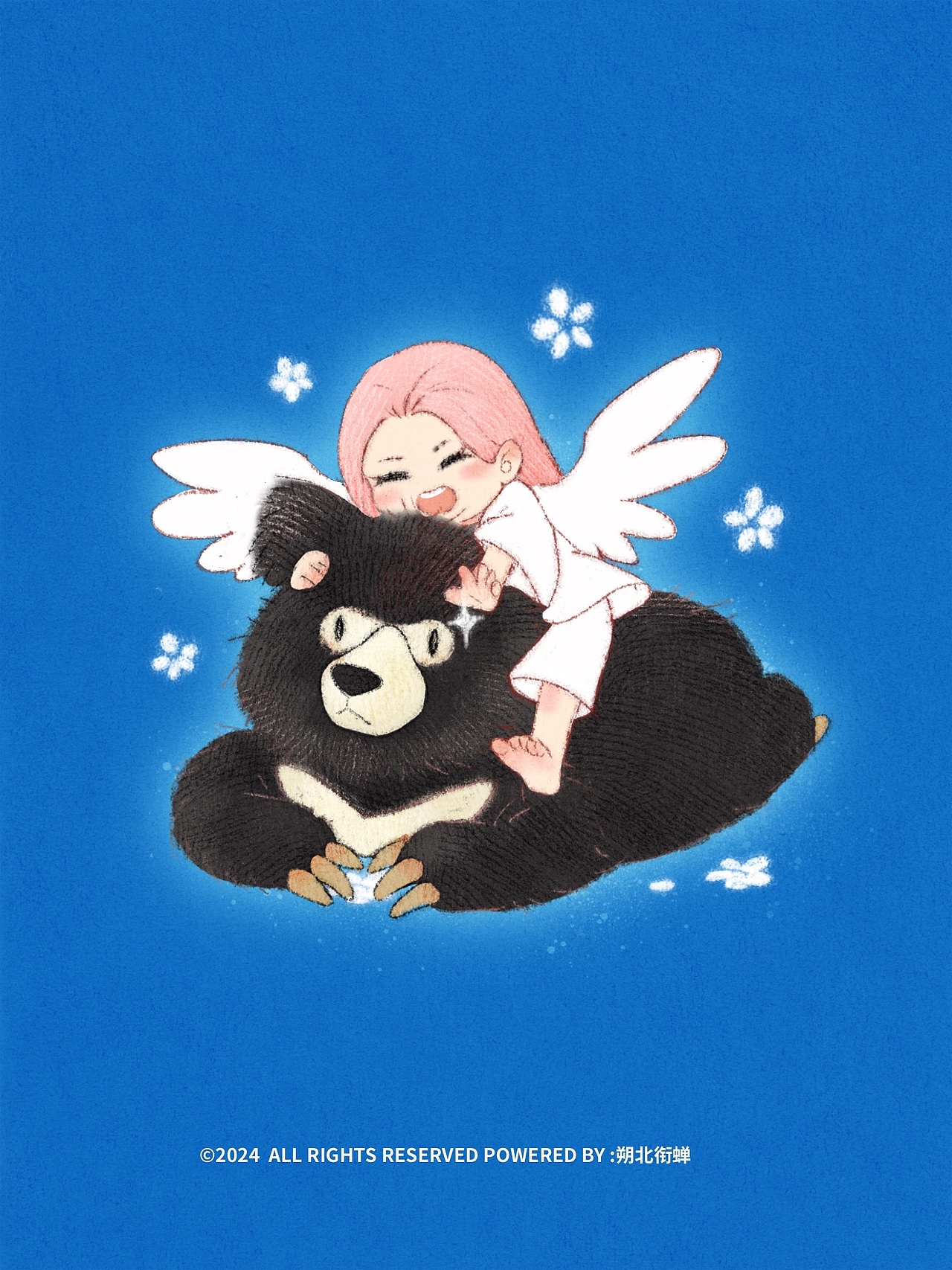 治愈插画丨拥抱珍稀动物（图ZMzY1NDMyODY4） - 艺术插画 - 站酷设计师朔北衔蝉原创素材 - 站酷ZCOOL