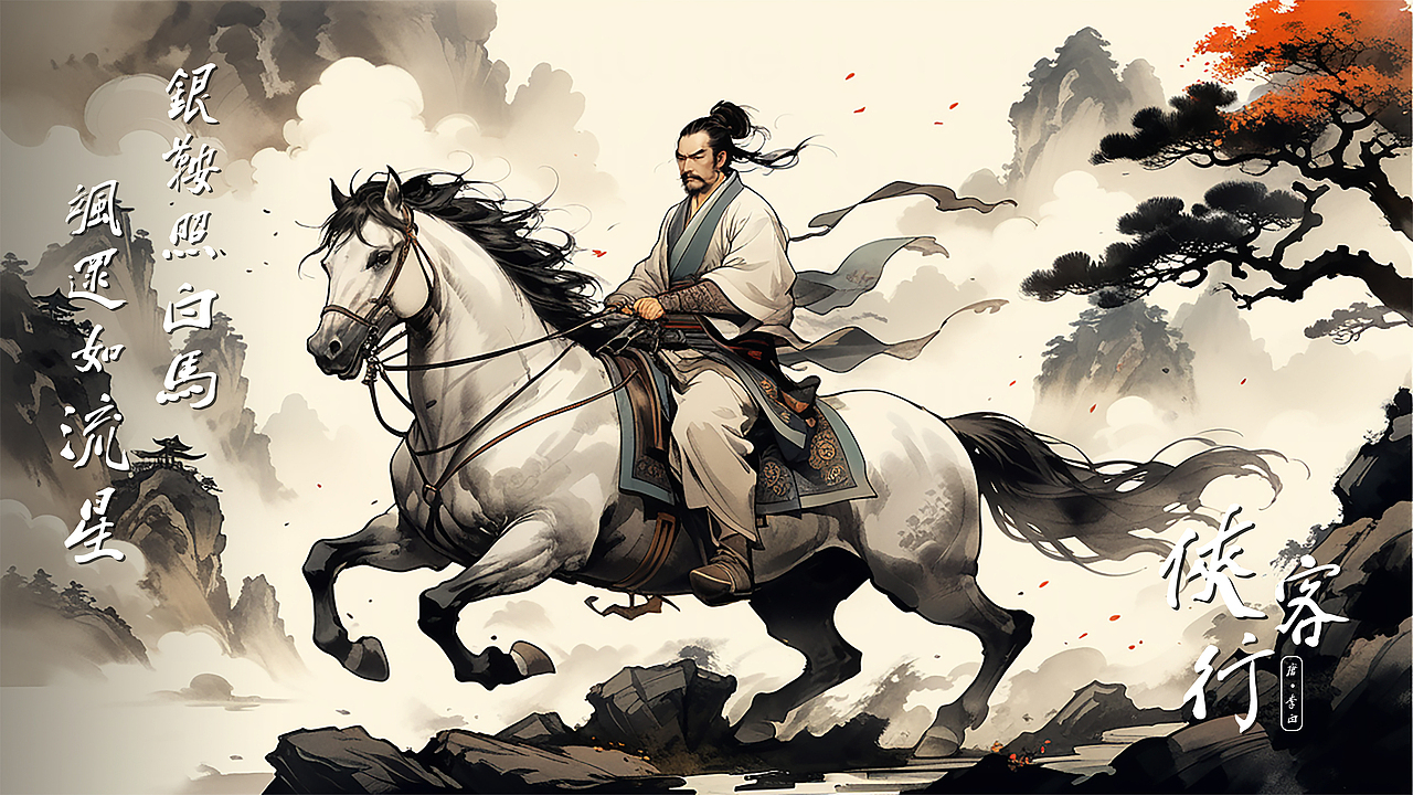 AI绘画-侠客行（图ZMzY1OTYzOTgw） - AI作品 - 站酷设计师jie君原创素材 - 站酷ZCOOL
