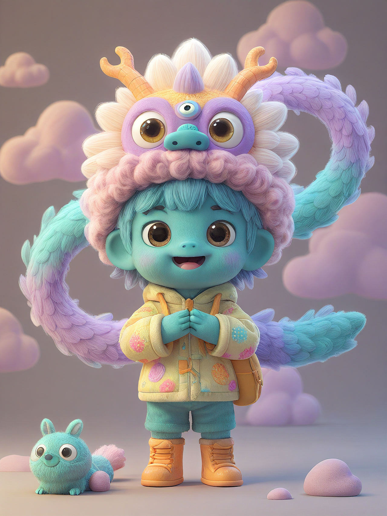 用WHEE生成的超可爱的龙年守护神~（图ZMzU5NDAzOTE2） - AI作品 - 站酷设计师好消息哇原创素材 - 站酷ZCOOL