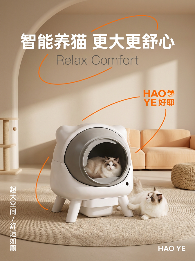 现代极简风宠物用品海报万能提示词