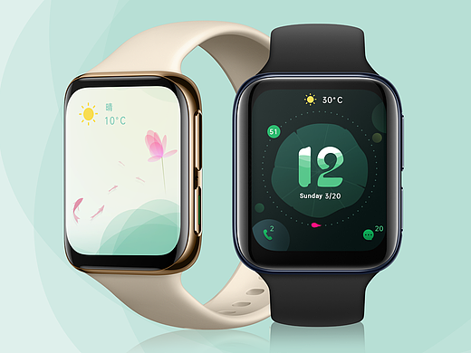 OPPO Watch 表盘创意设计 -荷塘月色