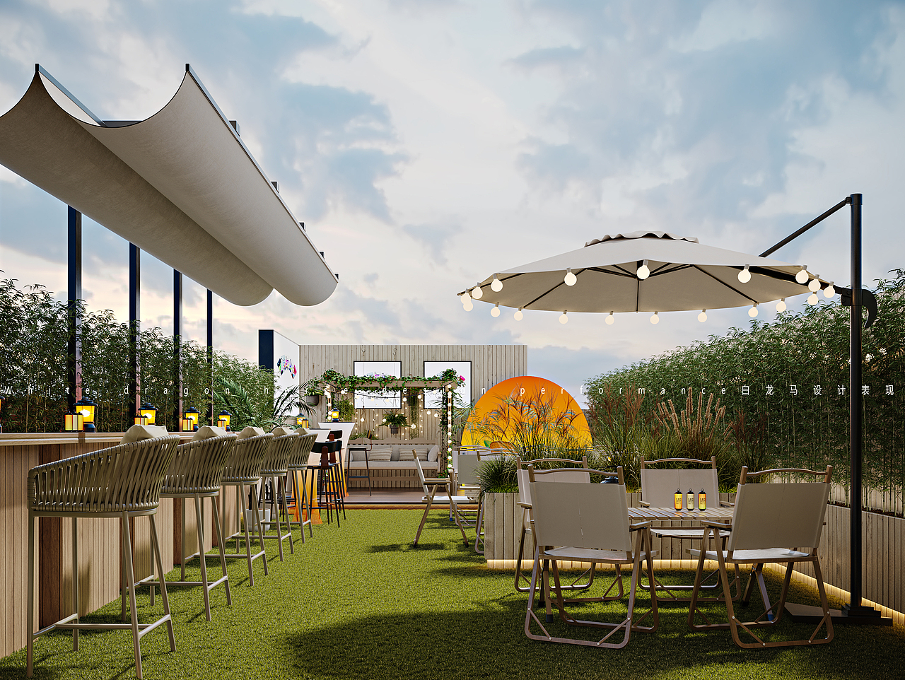 庭院——白龙马效果