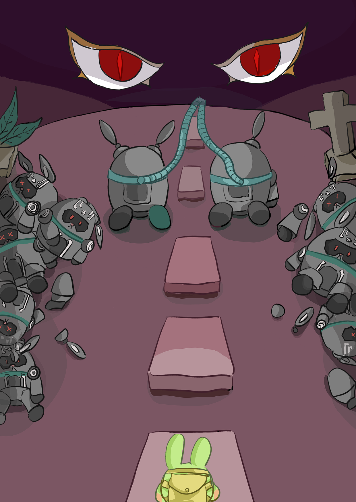 插画设计《异星旅兔》