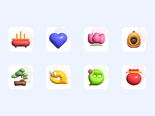 3D膨胀质感ICON