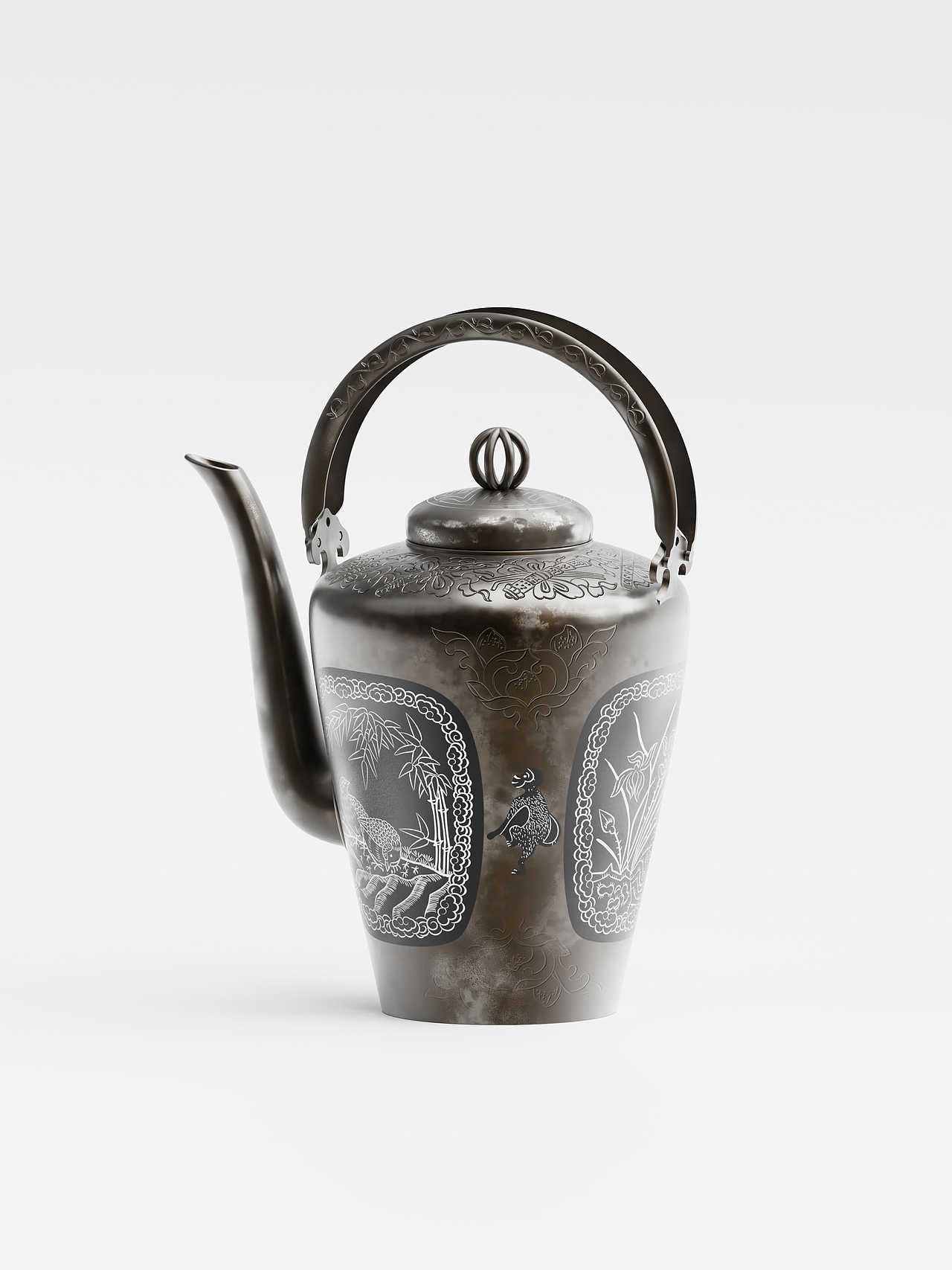 岳柄壶（图ZMzcxMDk0ODY4） - 工艺品设计 - 站酷设计师金于原创素材 - 站酷ZCOOL