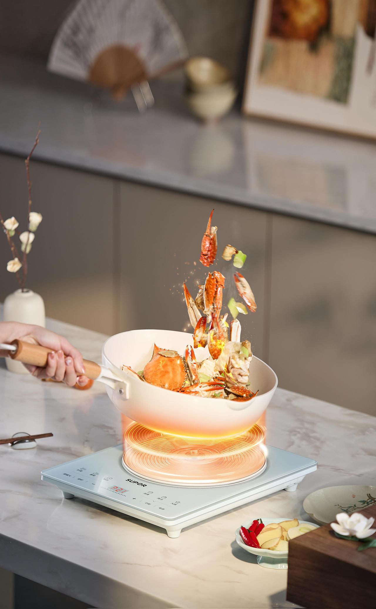 苏泊尔电磁炉(天青色)